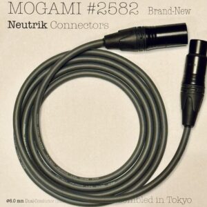 Mogami 2582 Gray XLR microphone cable with Neutrik NC3MXX-B and NC3FXX-B connectors