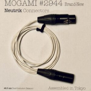 Mogami 2944 White XLR microphone cable with Neutrik NC3MXX-B and NC3FXX-B connectors