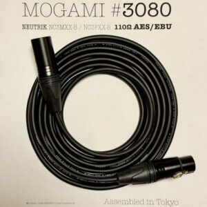 Mogami 3080 Black XLR Digital XLR 110Ω AES/EBU / DMX cable with Neutrik NC3MXX-B and NC3FXX-B connectors
