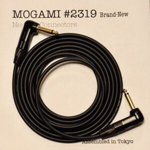 Mogami 2319 Black guitar cable with Neutrik NP2RX-B and NP2RX-B 6.35mm TS connectors