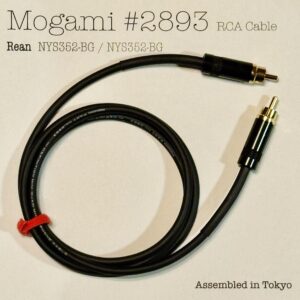 Mogami 2893 Black RCA Interconnect with Neutrik / Rean NYS352-BG and NYS352-BG connectors