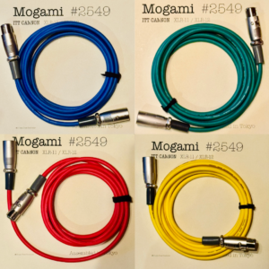 Multicolore Mogami 2549 XLR audio cables with ITT Cannon XLR3-11 to XLKR3-12 Connectors