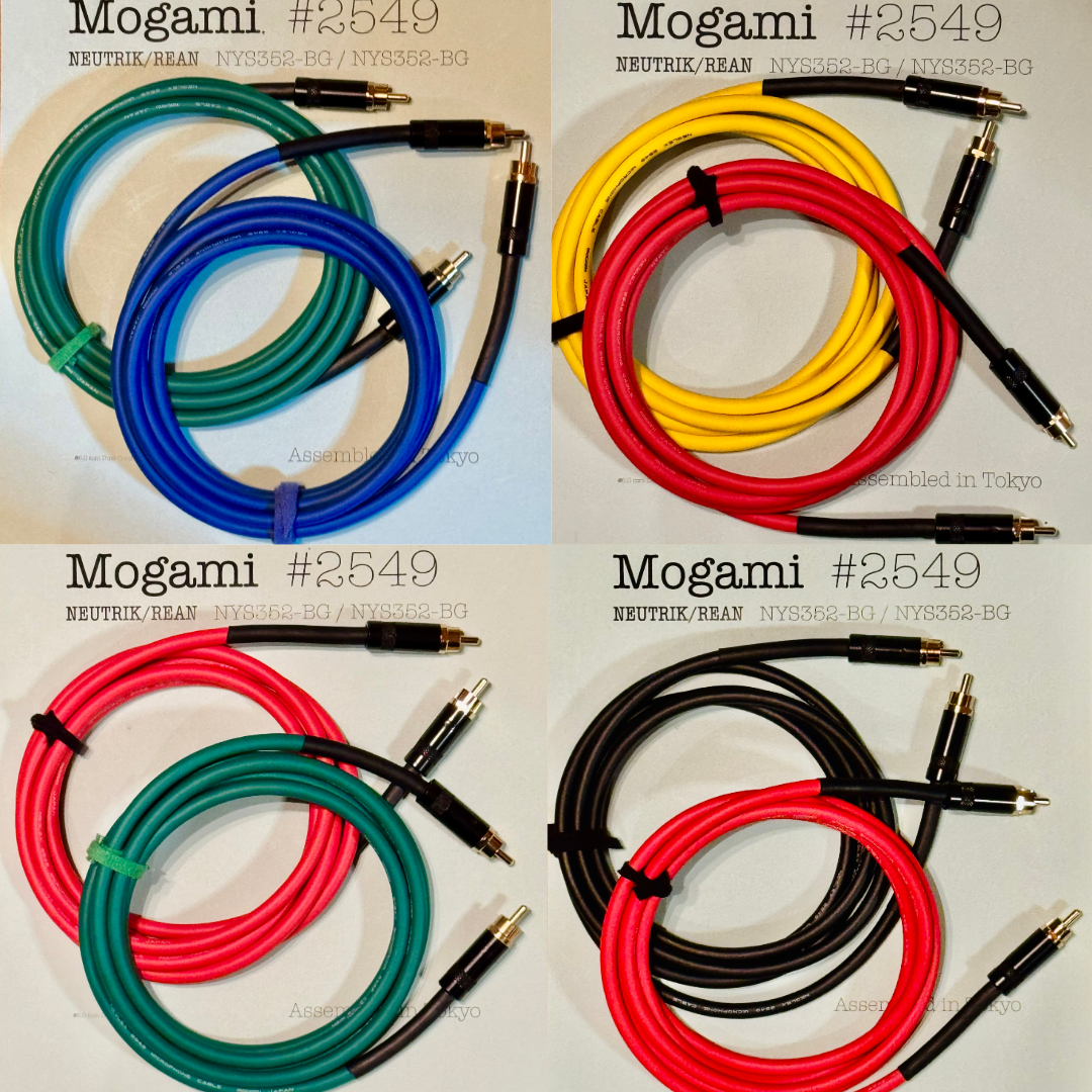 Mogami 2549 RCA audio cables with NYS352-BG RCA connectors