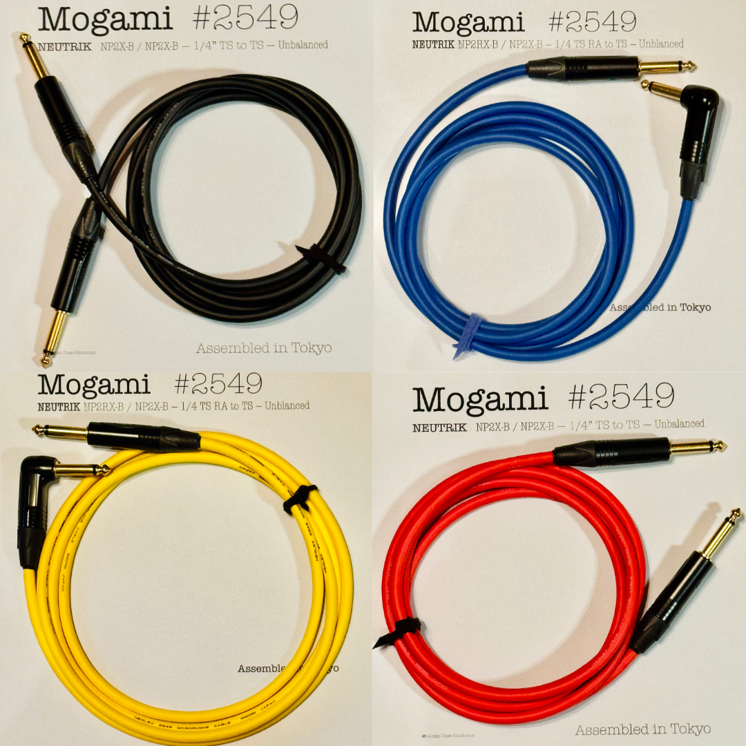 Neutrik TS connectors on Mogami 2549 cables