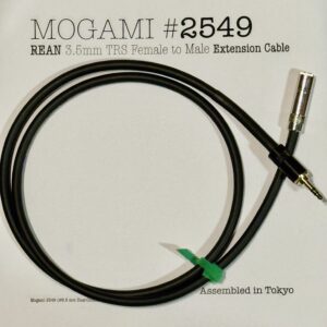 Mogami 2549 Black 3.5mm TRS extension audio cable with NYS231-BG-LL (3.5mm TRS ) and NYS240L(3.5mm TRS F) Connectors