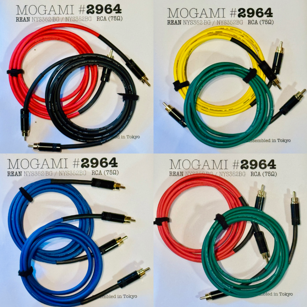 Mogami 2964 RCA audio cables with NYS352-BG RCA connectors