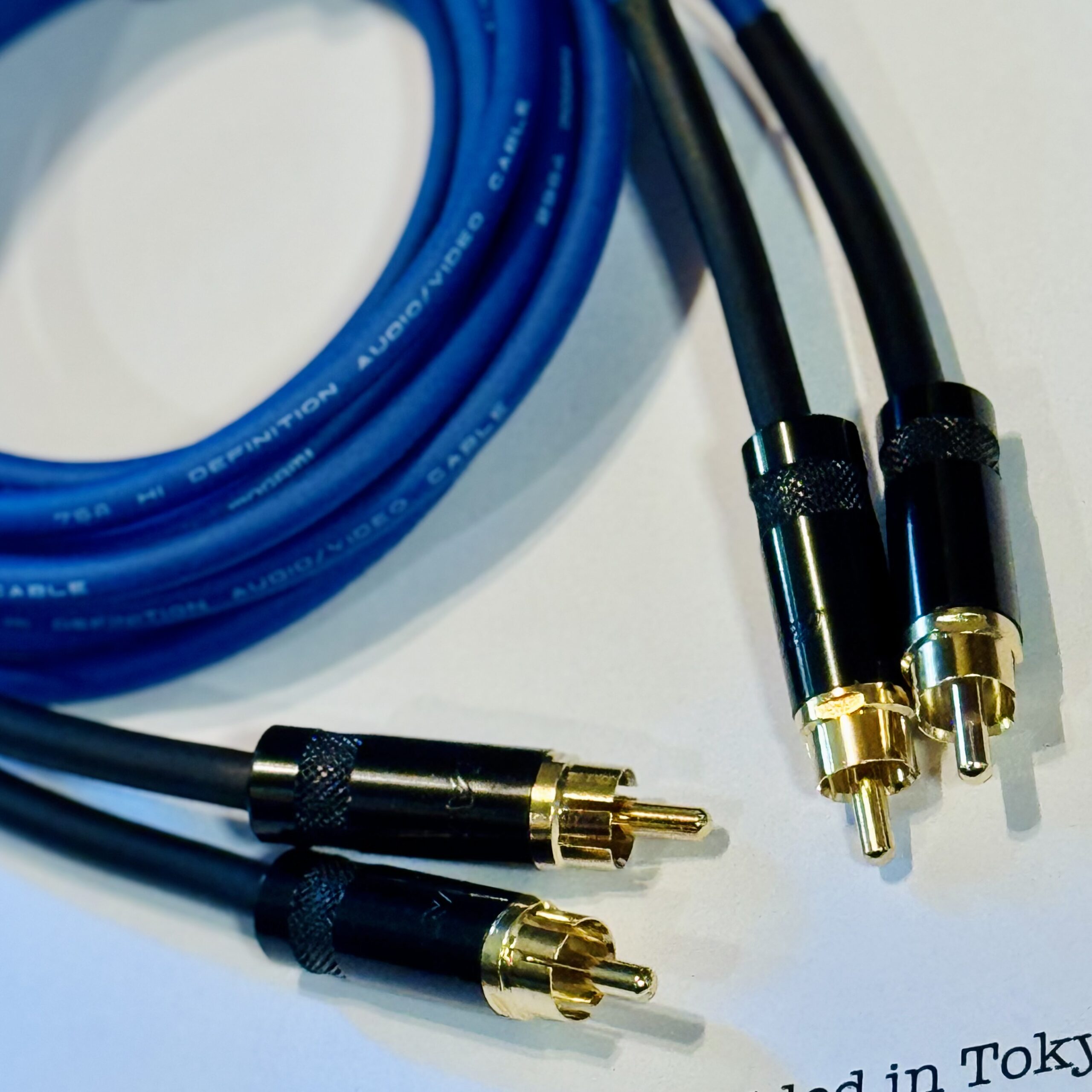 Mogami 2964 Blue RCA audio cables with NYS352-BG RCA connectors