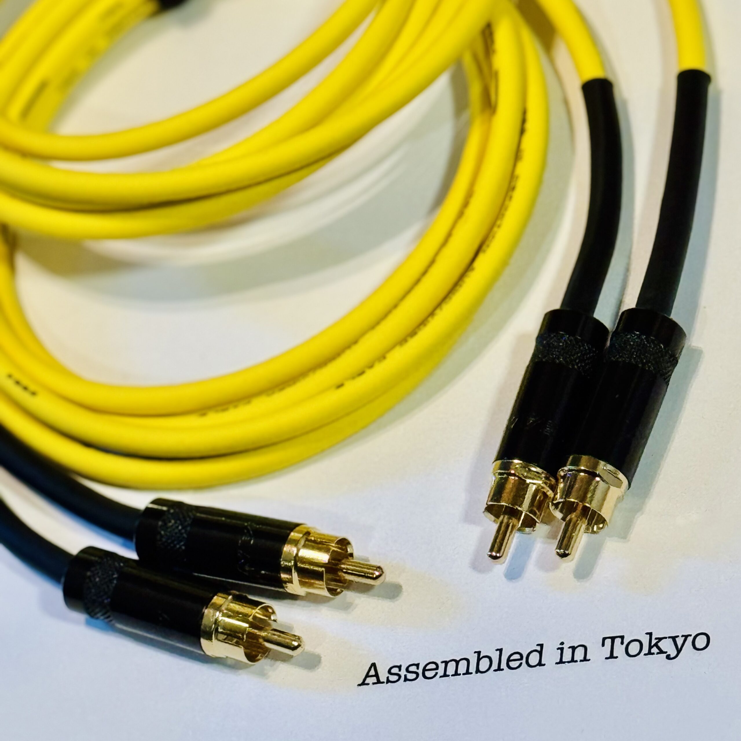 Mogami 2964 Yellow RCA audio cables with NYS352-BG RCA connectors