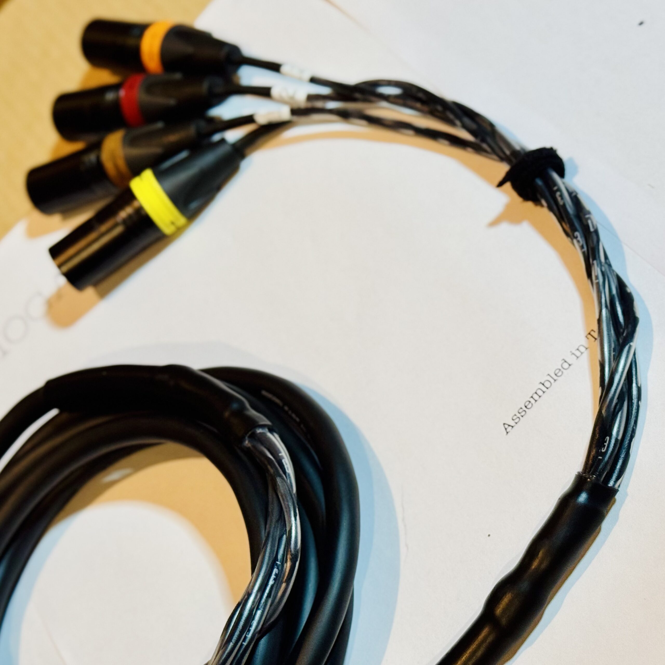 Mogami 2931 Black XLR 4-channel multi cable with Neutrik NC3MXX-B and NC3FXX-B connectors