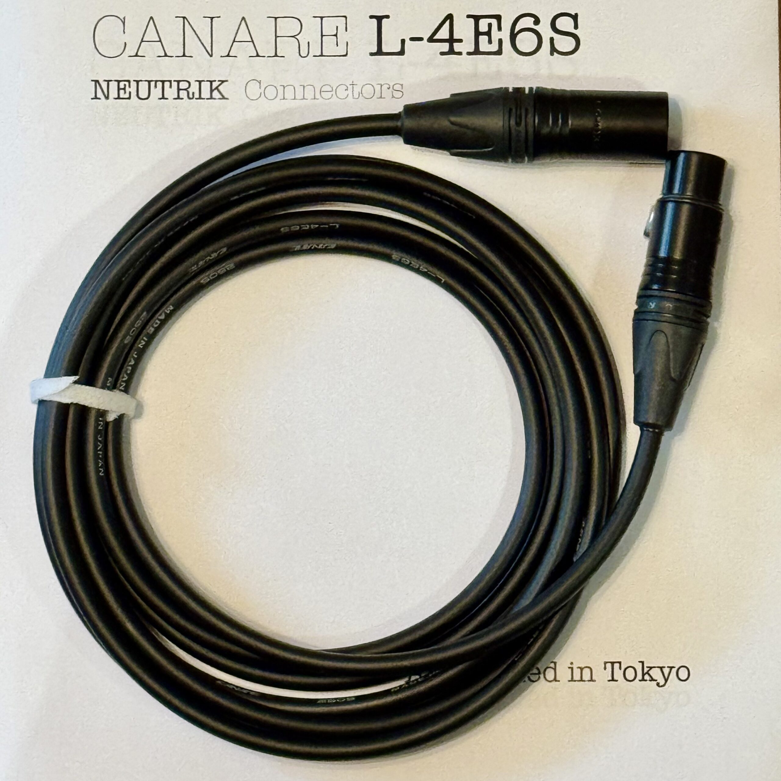 Canare L-4E6S Black with XLR F to XLR M connectors