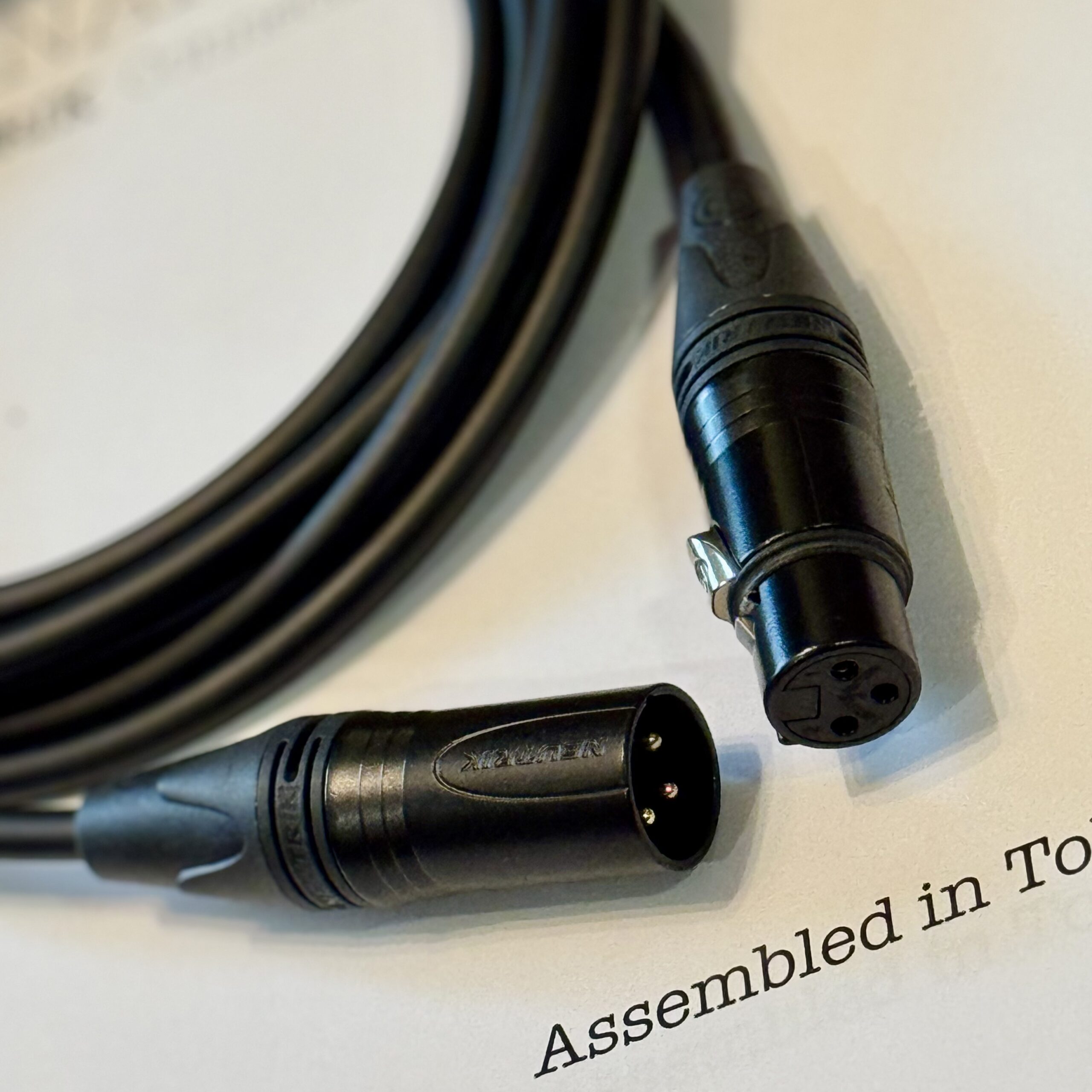 Canare L-4E6S Black with XLR F to XLR M connectors