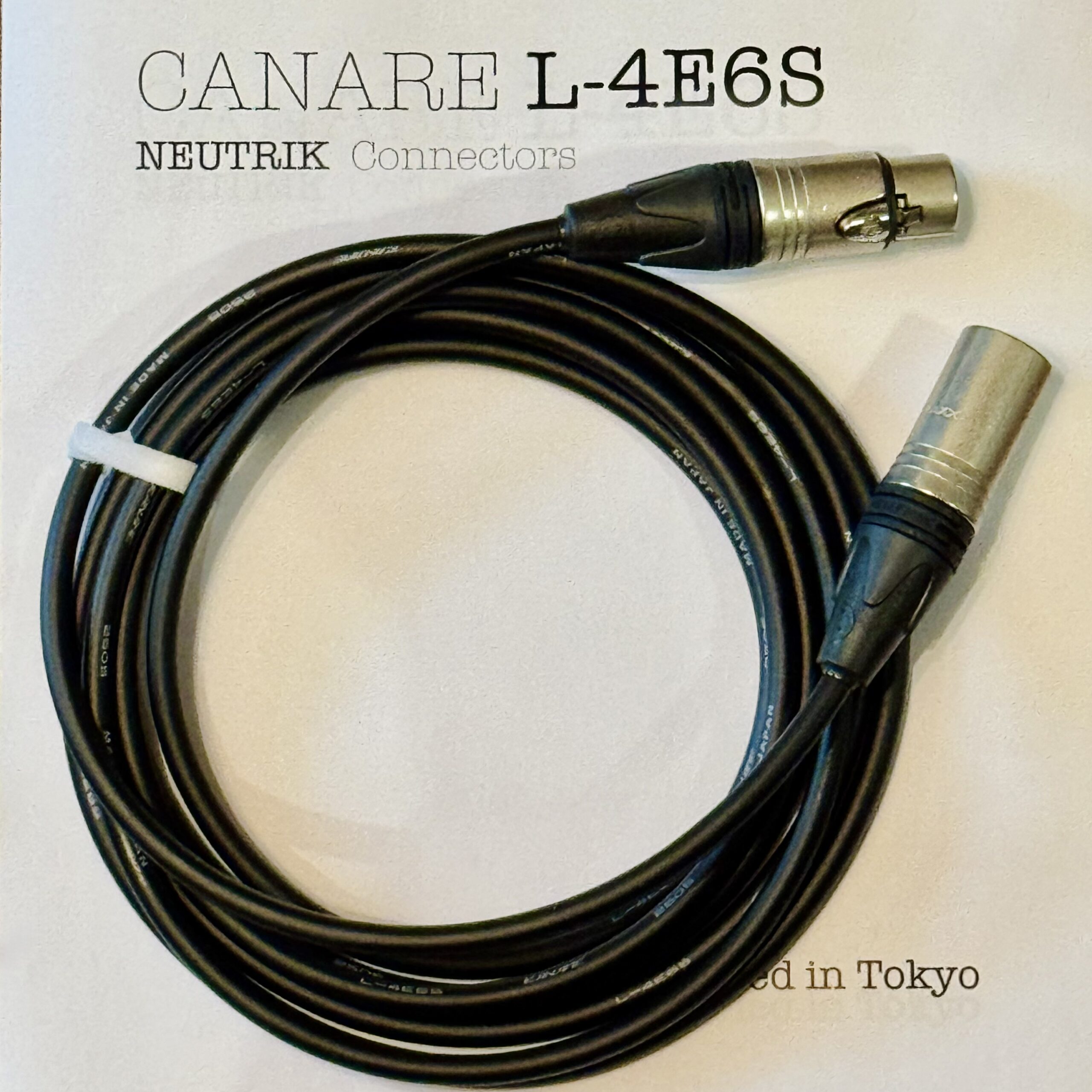 Canare L-4E6S Black with XLR F to XLR M connectors