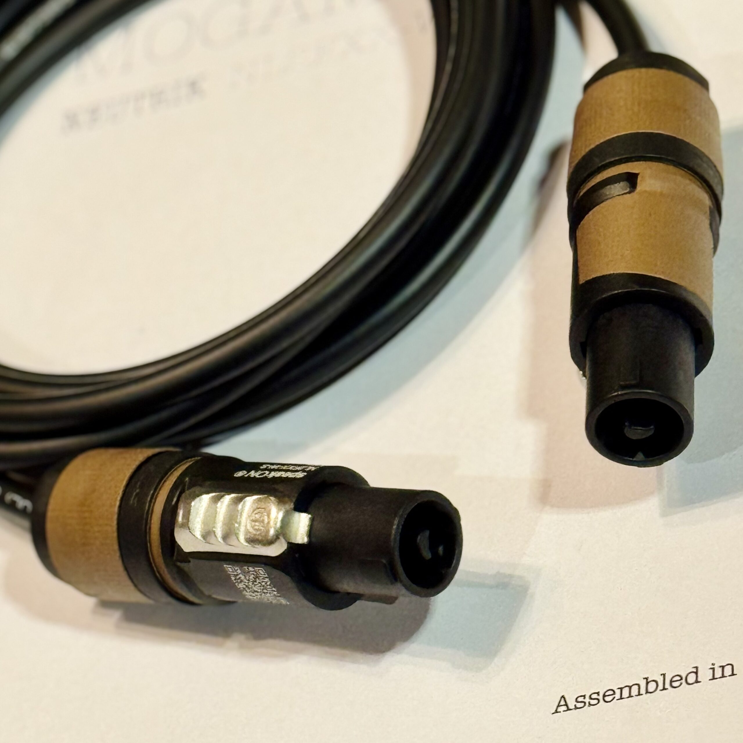Mogami 3082 14AWG Speaker Cable Neutrik NL2FXX-W-S speakON - Assembled in Tokyo - Image 2